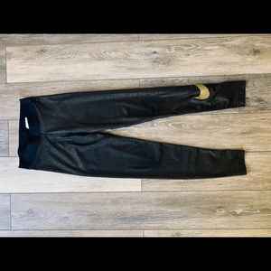 Nike Pro leggings. Black and gold.
